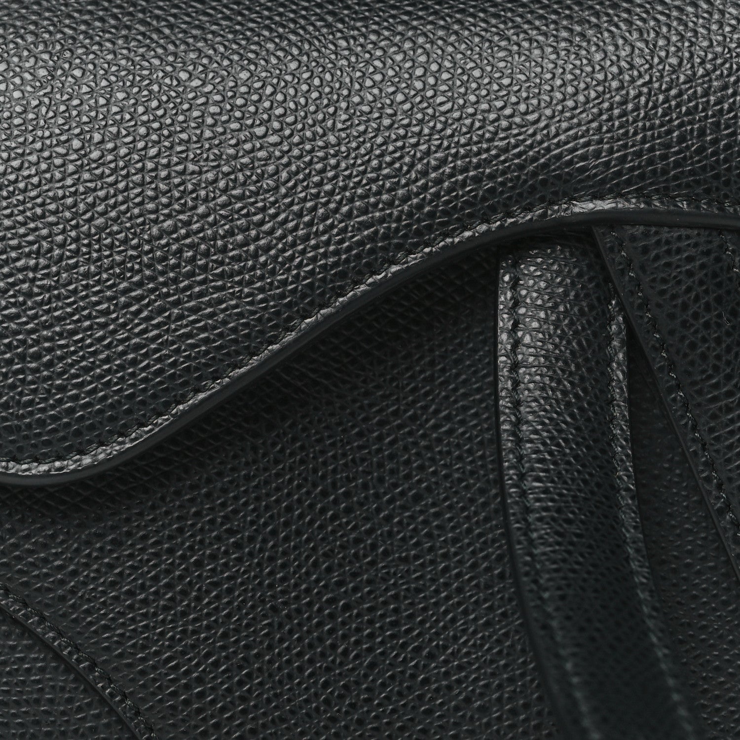 Christian Dior Grained Calfskin Mini Saddle Bag Black 8 of 10