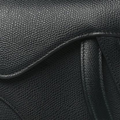 Christian Dior Grained Calfskin Mini Saddle Bag Black 8 of 10