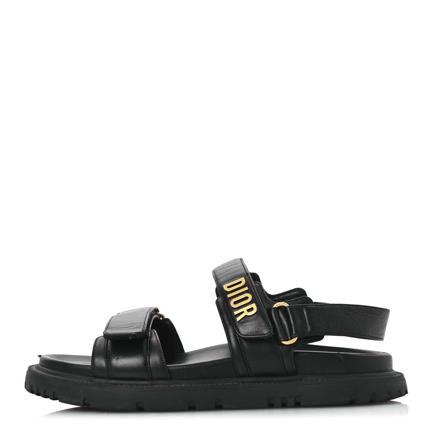 Christian Dior Lambskin Dioract 10mm Sandals 39 Black 1 of 15