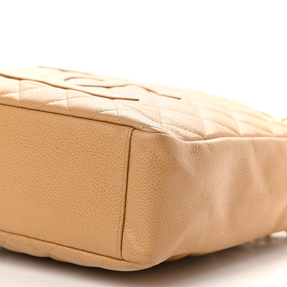 Chanel Caviar Quilted Petit Shopping Tote PST Beige 9 of 9