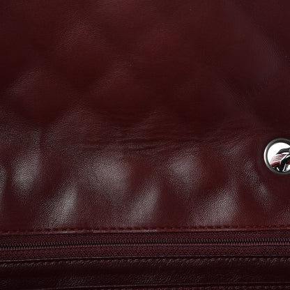 Chanel Lambskin Quilted Jumbo Single Flap Dark Red 8 of 10
