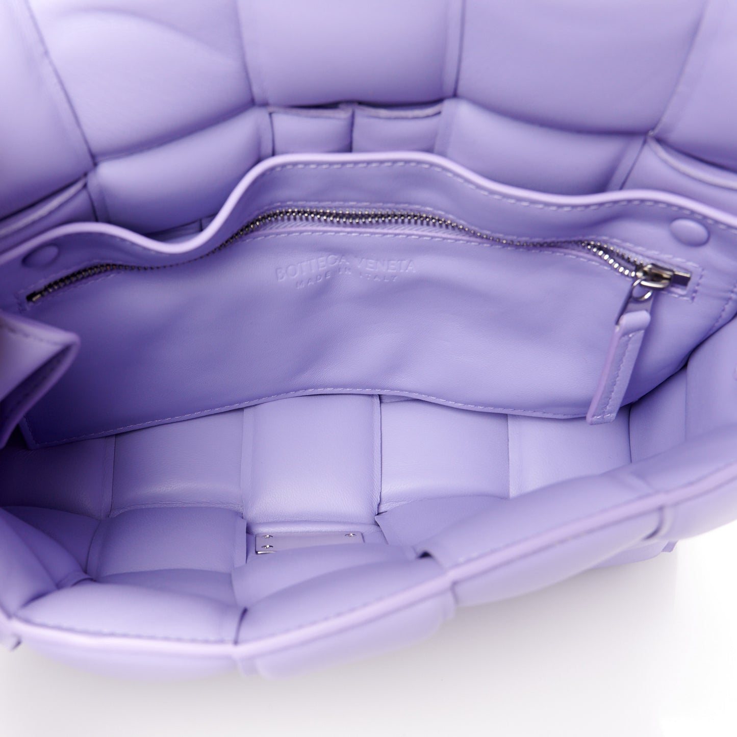 Nappa Maxi Intreccio Padded Cassette Crossbody Bag Lavender