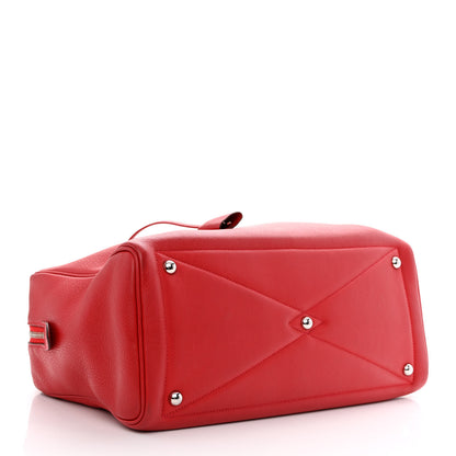 Hermes Taurillon Clemence Victoria 35 Rouge Casaque 4 of 10