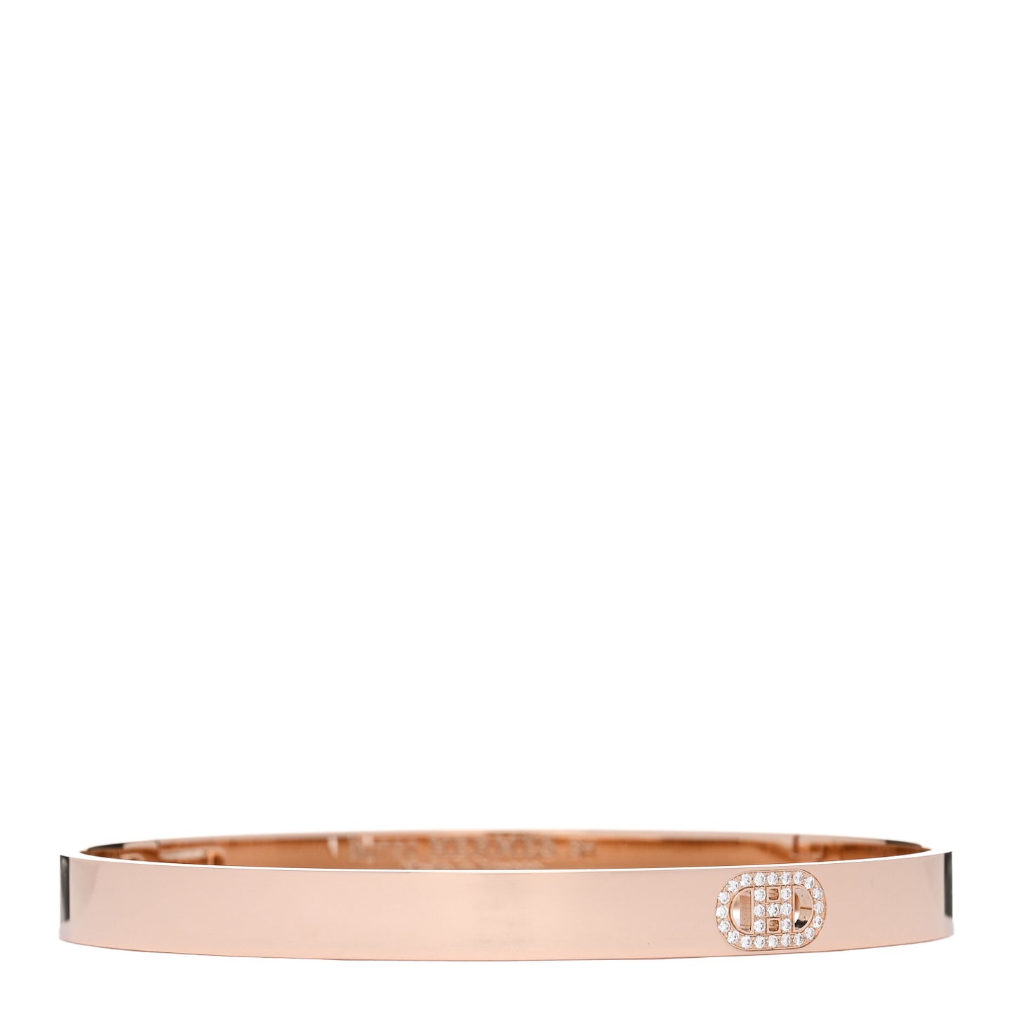 18K Rose Gold Diamond PM H D'Ancre Bracelet SH