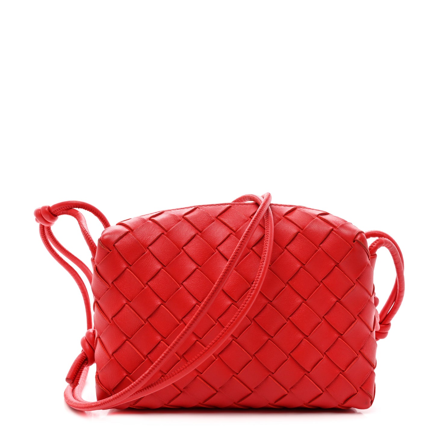 Nappa Intrecciato Mini Loop Camera Bag Redstone