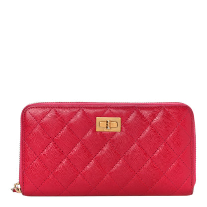 Chanel Caviar Quilted Reissue Zip Around Wallet Pink 1 of 18