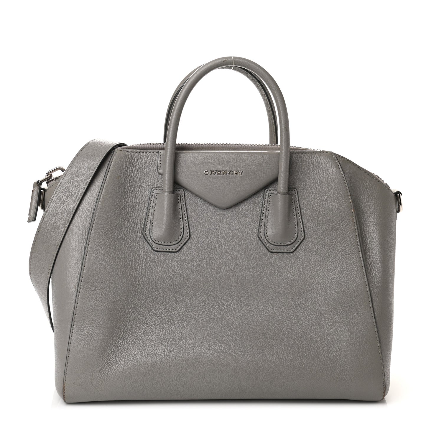 Sugar Goatskin Medium Antigona Pearl Grey
