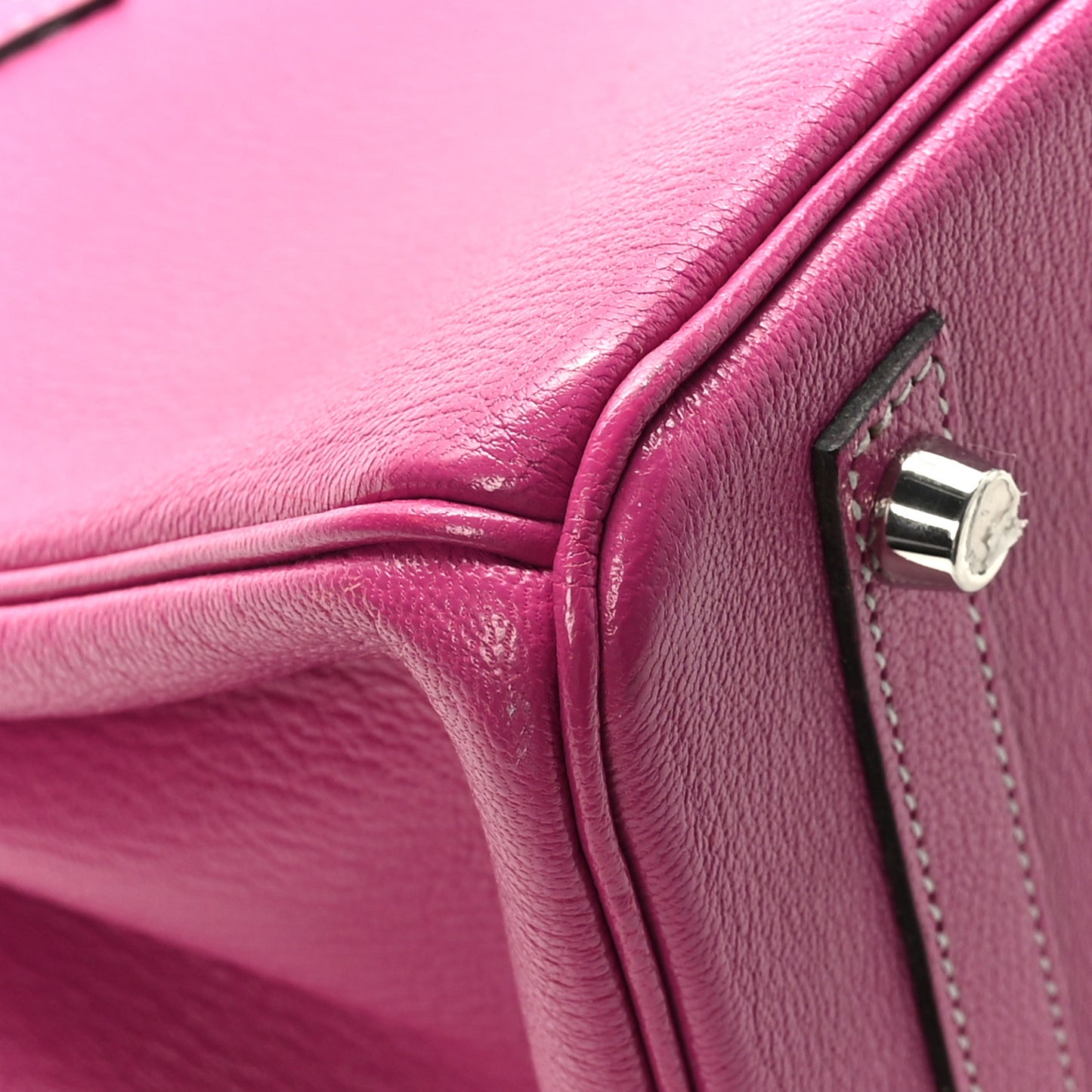 Chevre de Coromandel Horseshoe Birkin 30 Rose Pourpre Anemone