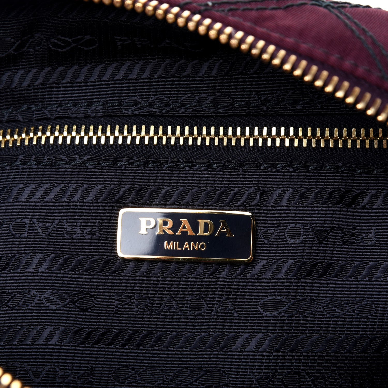 Prada Tessuto Nylon Saffiano Impunturato Quilted Wristlet Bordeaux 6 of 9