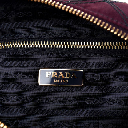 Prada Tessuto Nylon Saffiano Impunturato Quilted Wristlet Bordeaux 6 of 9