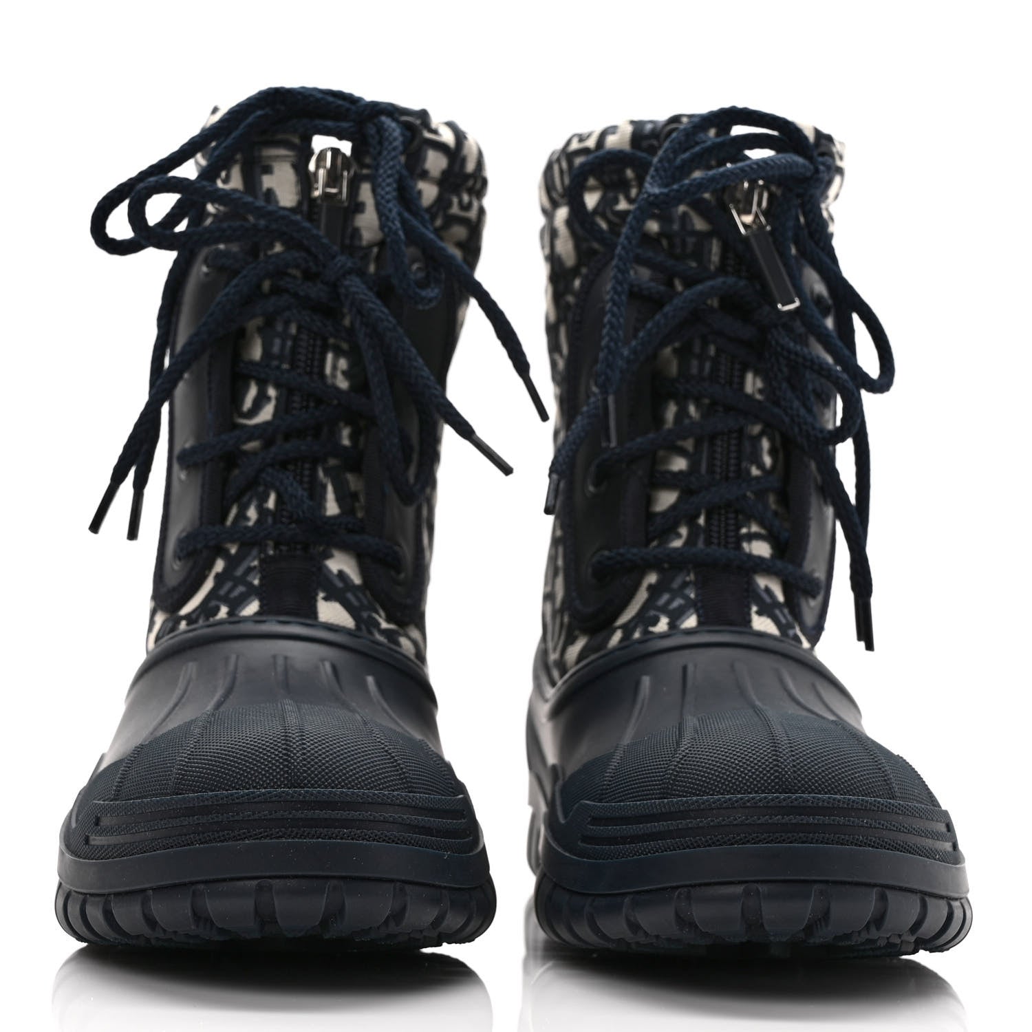 Christian Dior Oblique Nylon D-Venture Boots 35.5 Deep Blue 2 of 8