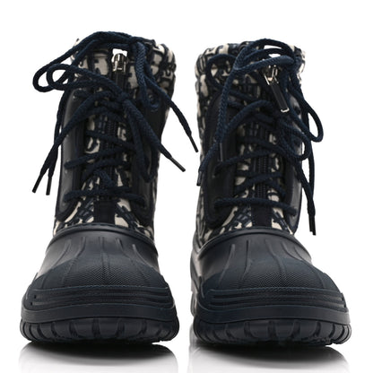 Christian Dior Oblique Nylon D-Venture Boots 35.5 Deep Blue 2 of 8