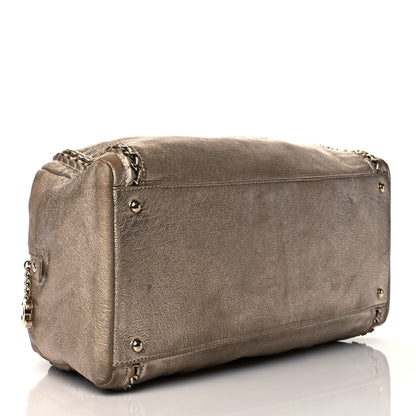 Chanel Metallic Goatskin Large Luxe Ligne Bowler Gold 3 of 15