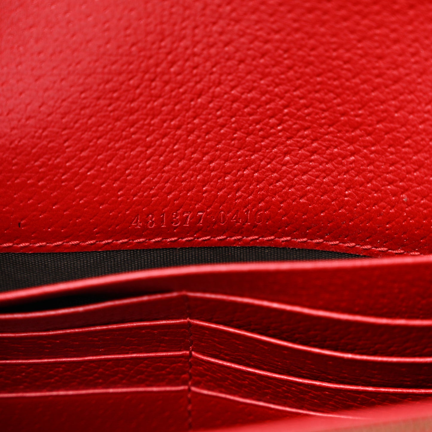 Calfskin Web Mini Dionysus Chain Wallet Hibiscus Red