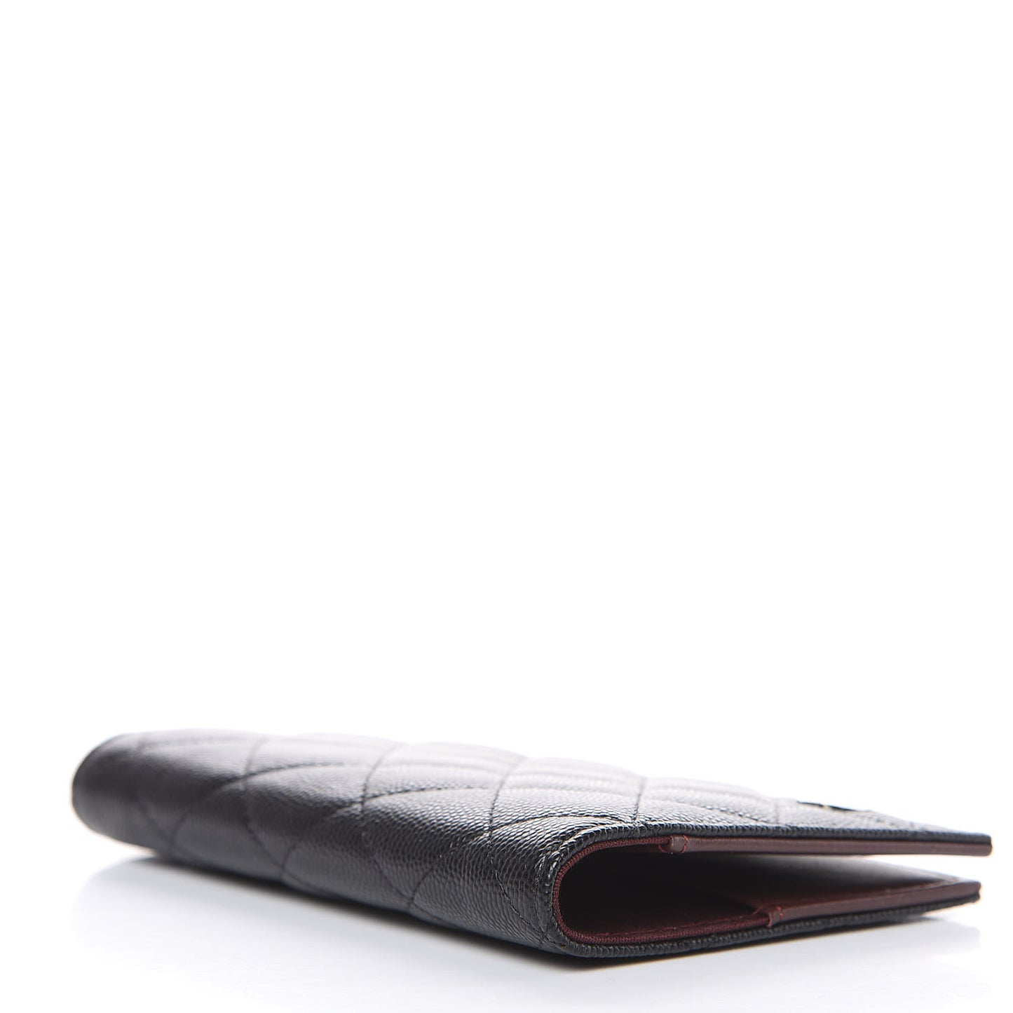 Caviar Quilted Passport Holder Black