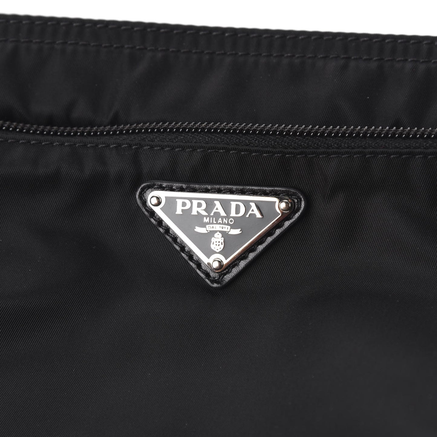 Nylon Flat Messenger Bag Black