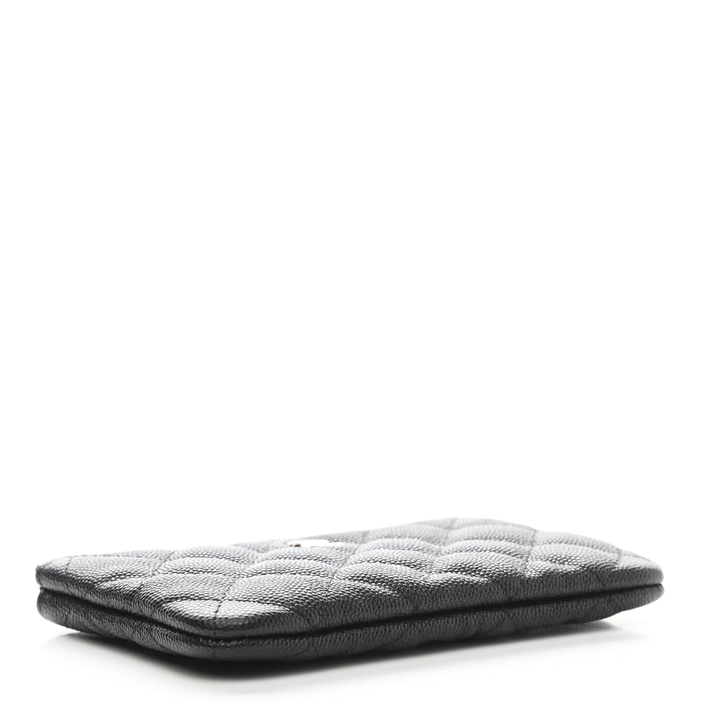Caviar Quilted Small Cosmetic Case Black
