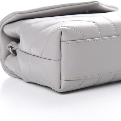 Saint Laurent Calfskin Y Quilted Monogram Toy Loulou Satchel Granite 8 of 15