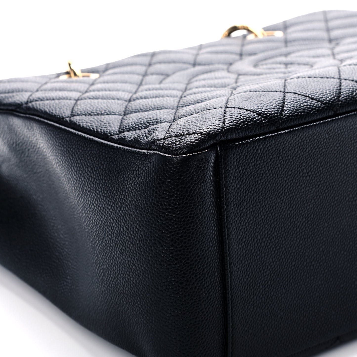 Caviar Quilted Grand Shopping Tote GST Black