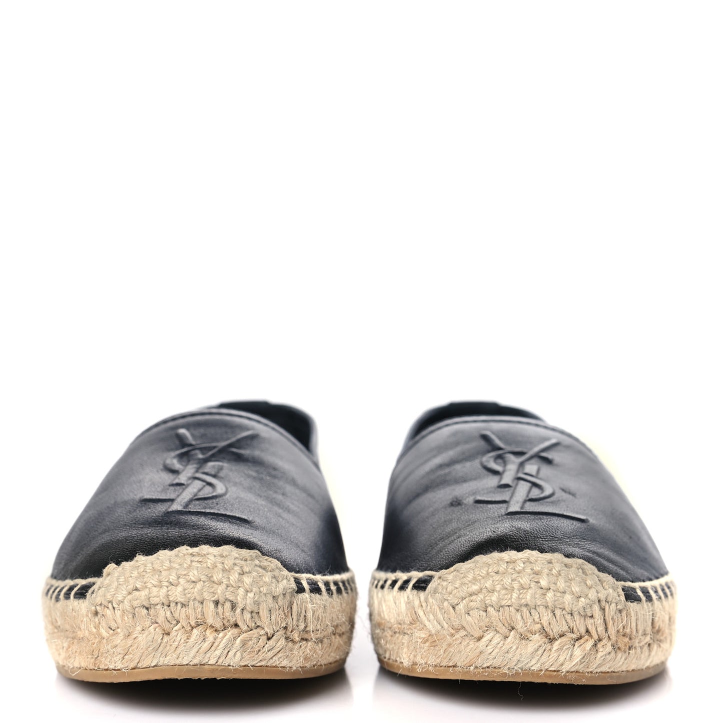 Lambskin Monogram Espadrilles 35 Black