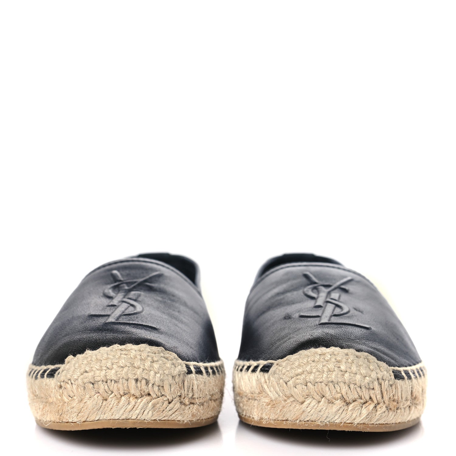 Saint Laurent Lambskin Monogram Espadrilles 35 Black 2 of 9