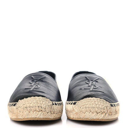 Saint Laurent Lambskin Monogram Espadrilles 35 Black 2 of 9