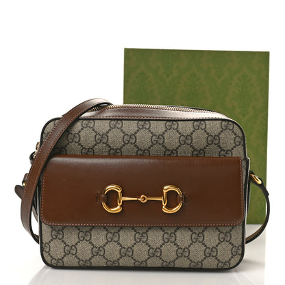 Gucci GG Supreme Monogram Small Horsebit 1955 Shoulder Bag Beige Brown Sugar 11 of 11
