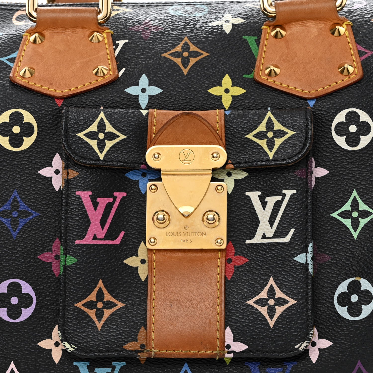 Louis Vuitton Monogram Multicolor Speedy 30 Black 8 of 13