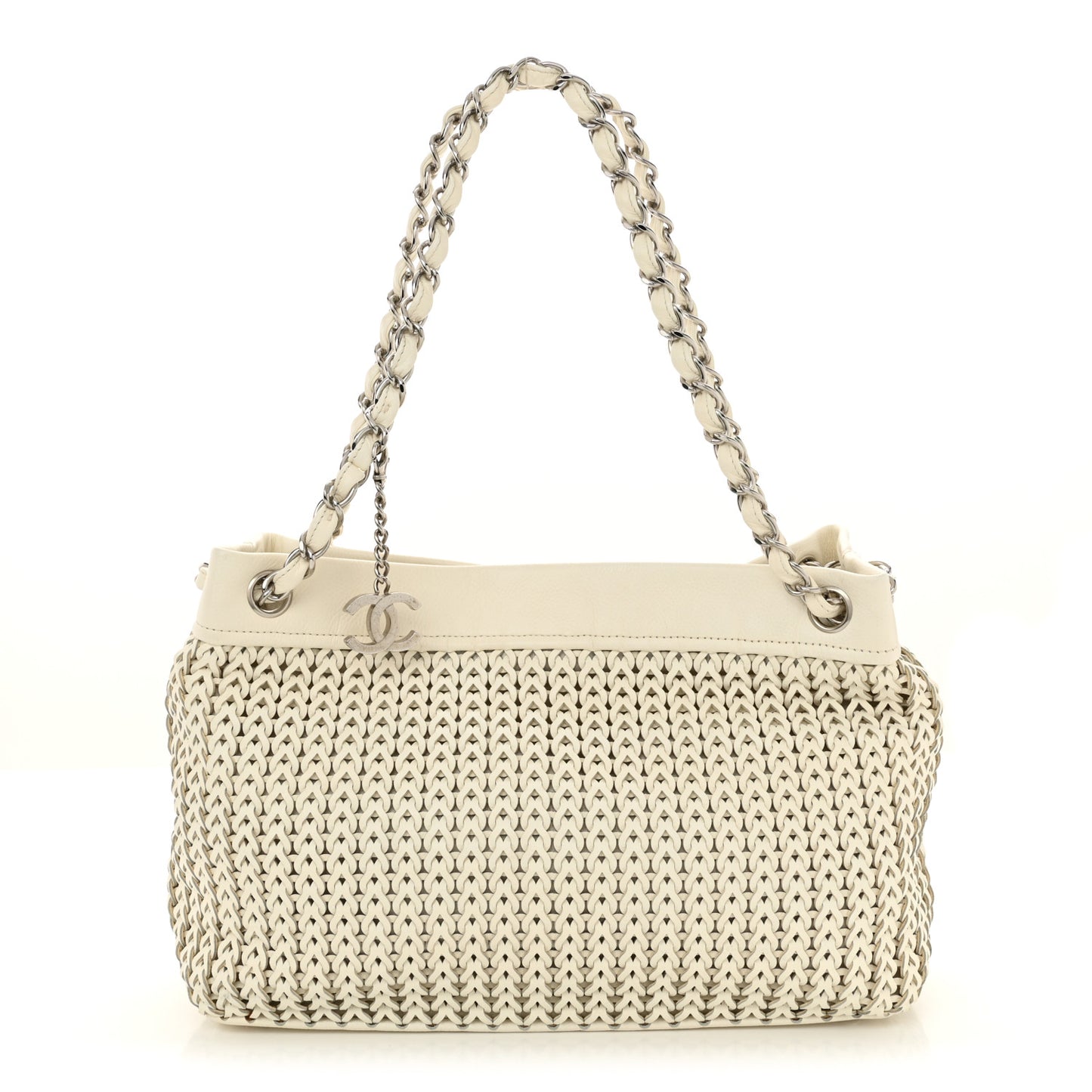 Calfskin Small Braided CC White