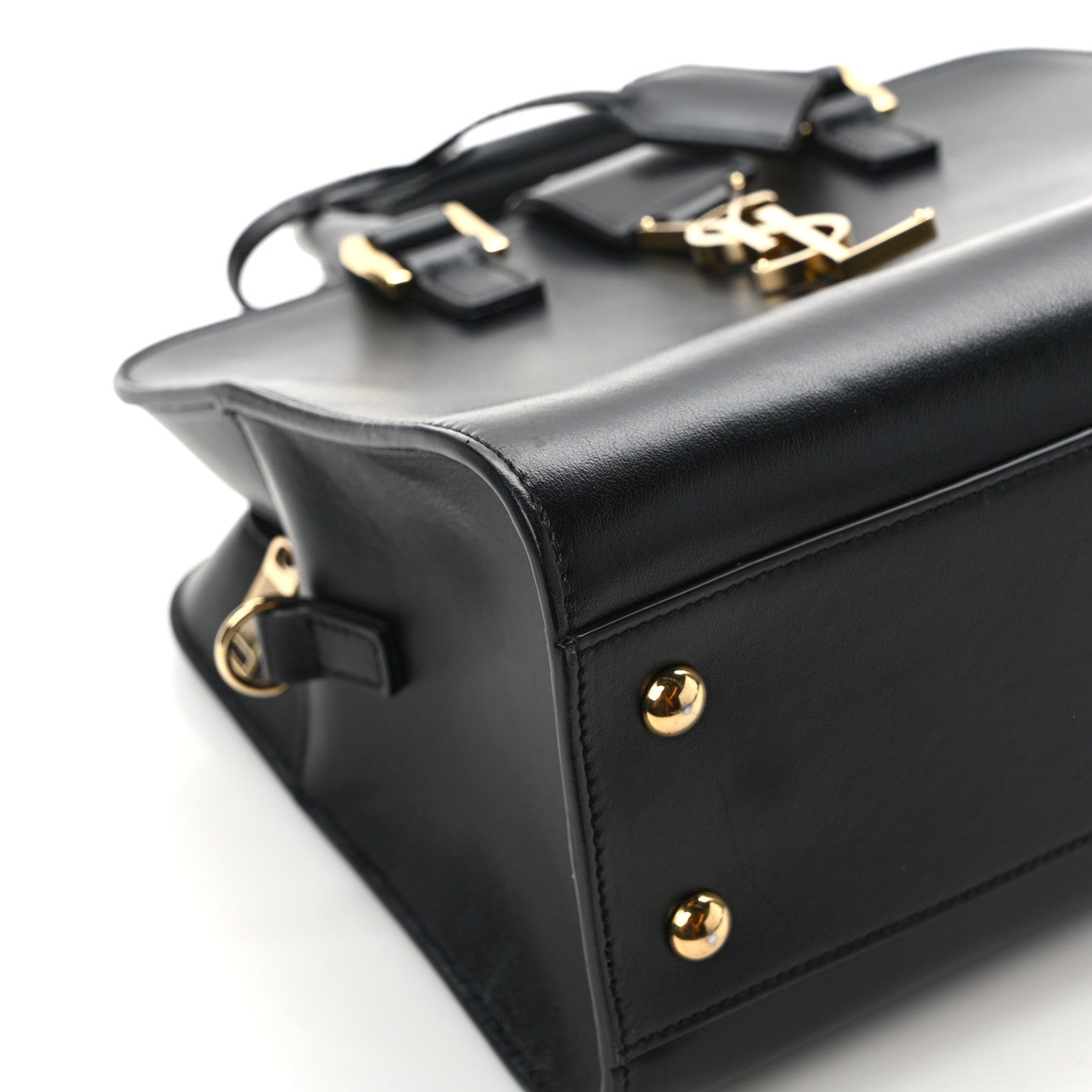 Saint Laurent SAINT LAURENT Calfskin Monogram Baby Cabas Black 10 of 13