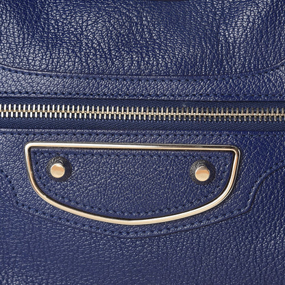 Balenciaga Chevre Gold Metallic Edge Hardware Bleu Roi 9 of 10