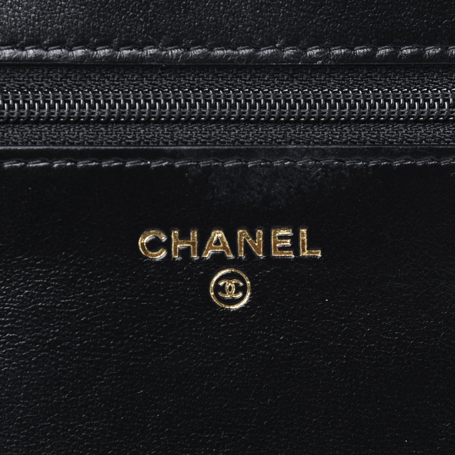 Chanel Lambskin Quilted Chain Around Wallet On Chain WOC Black 6 of 13