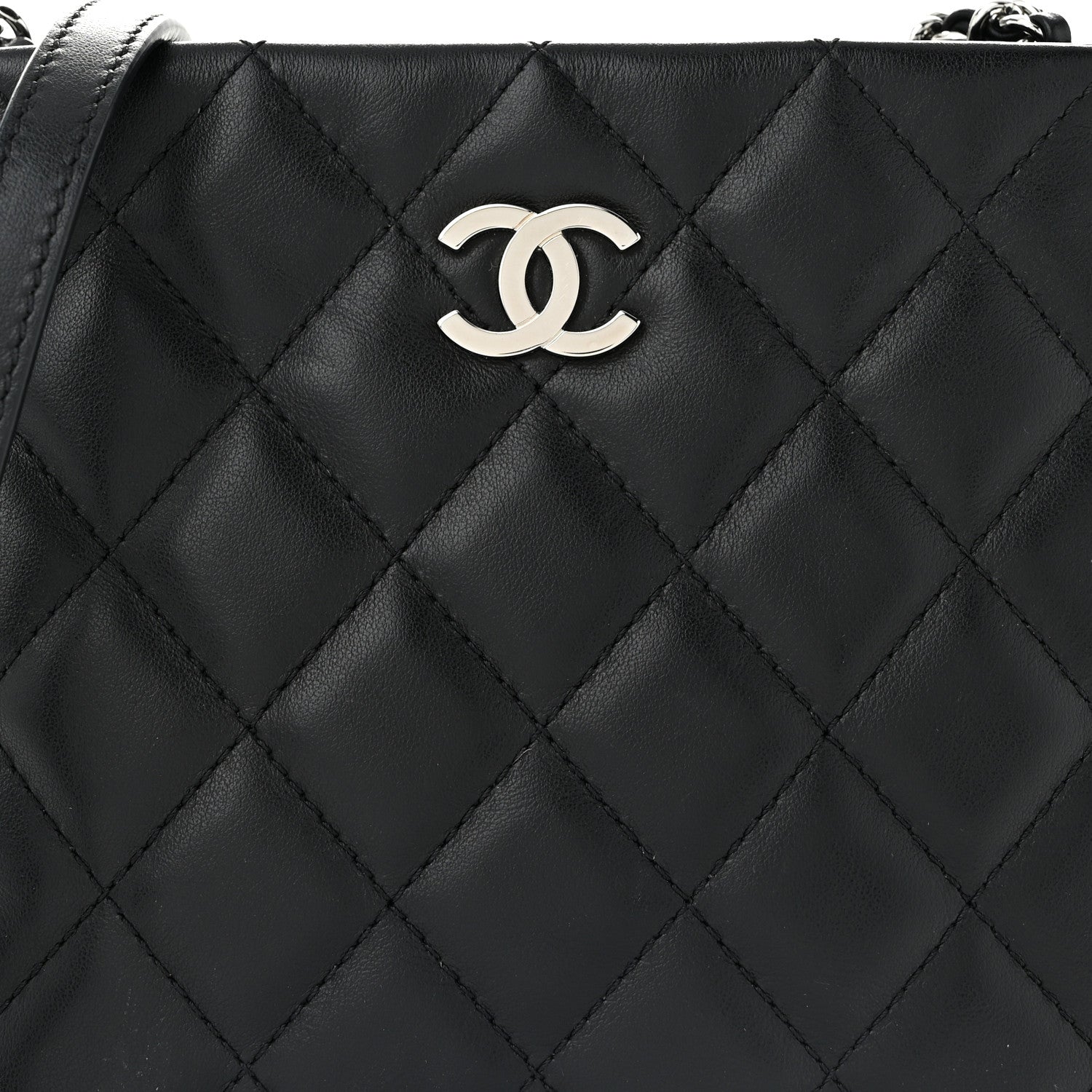 Chanel Calfskin Quilted Crossbody Bag Black 8 of 10