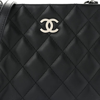 Chanel Calfskin Quilted Crossbody Bag Black 8 of 10