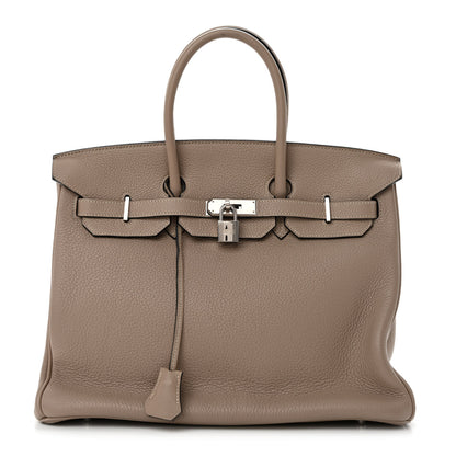 Hermes Taurillon Clemence BIRKIN 35 Gris Tourterelle 1 of 10