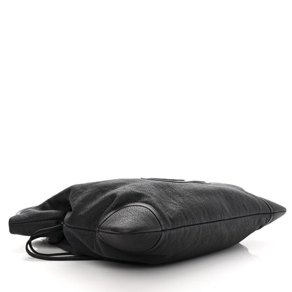 Chanel Washed Calfskin Drawstring Tote Black 4 of 22