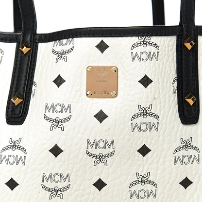 MCM Visetos Medium Project Reversible Shopper Tote White 19 of 19