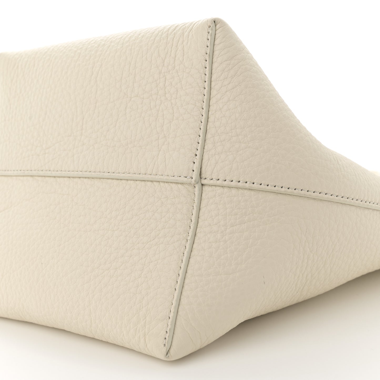 Grained Calfskin Medium N/S Park Tote Ivory