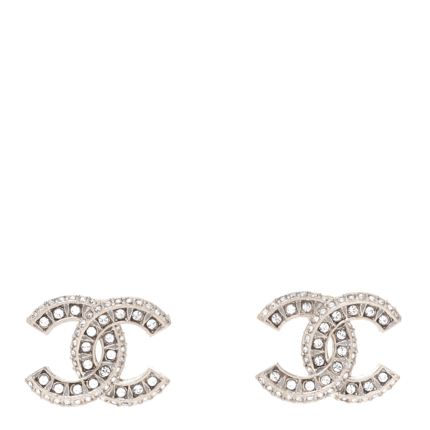 Crystal Timeless CC Earrings Light Gold