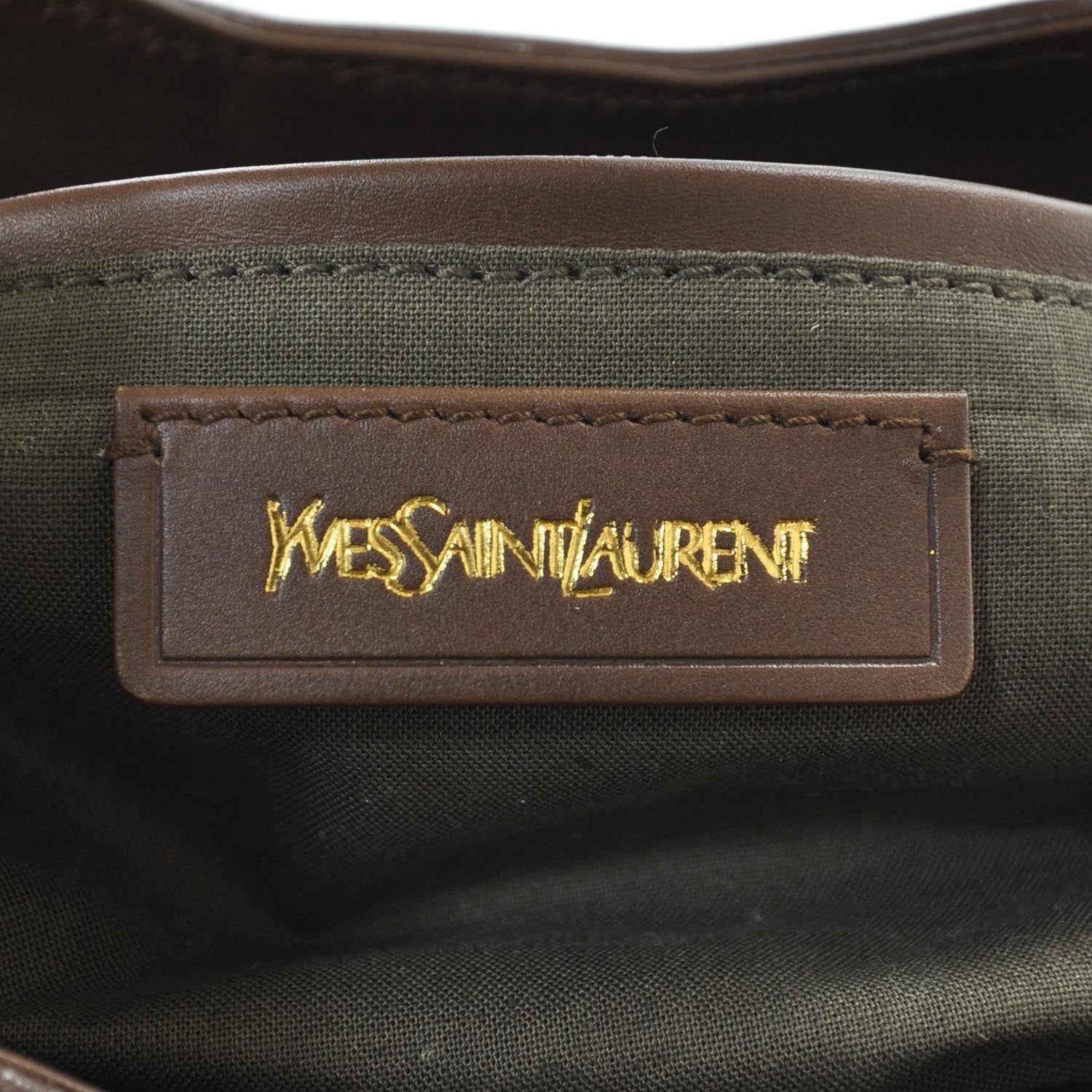 Saint Laurent Woven Linen Leather Double Y Tote 7 of 8