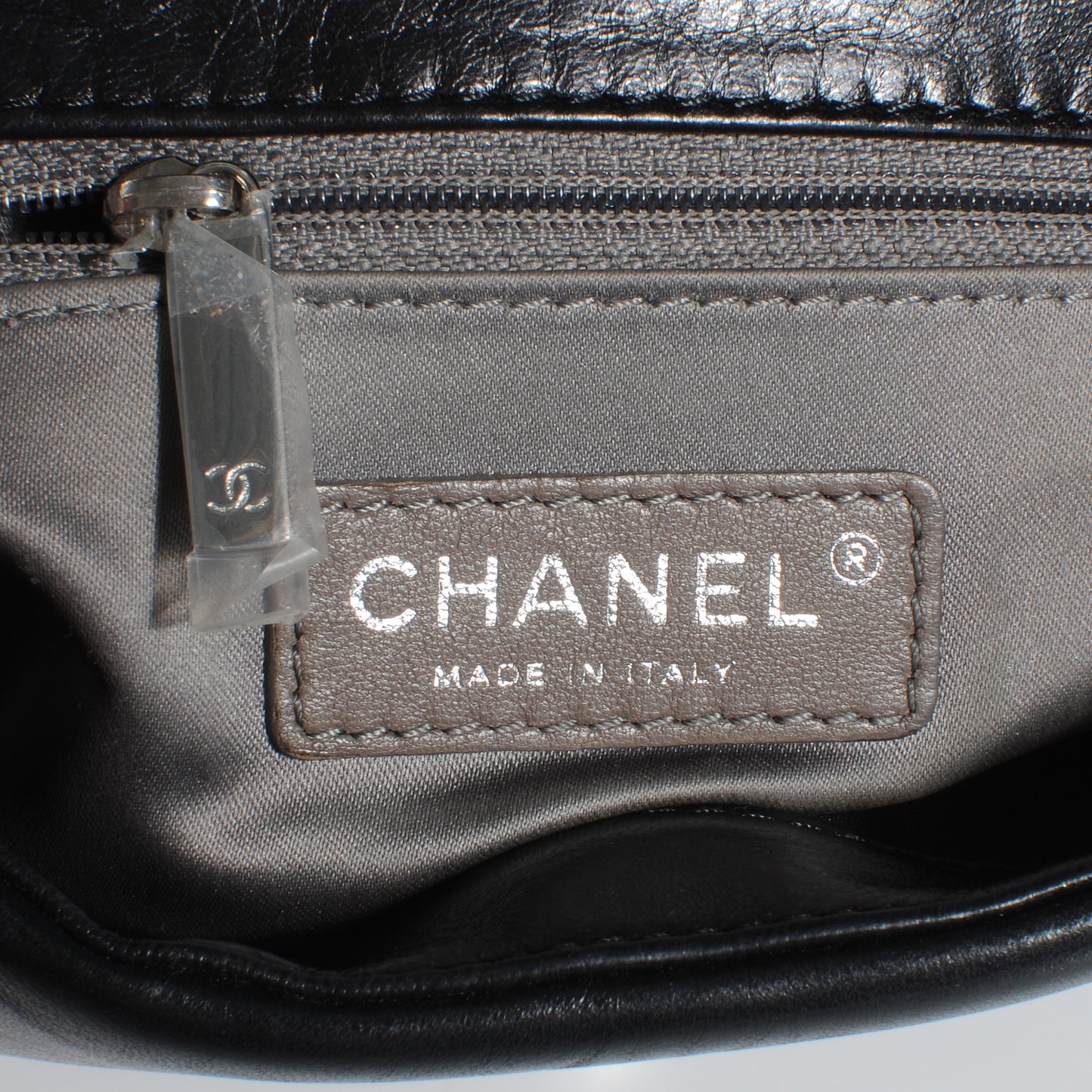 Lambskin Tweedy Flap Black