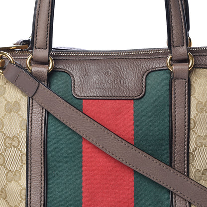 Gucci Monogram Web Rania Top Handle Bag Brown 6 of 13