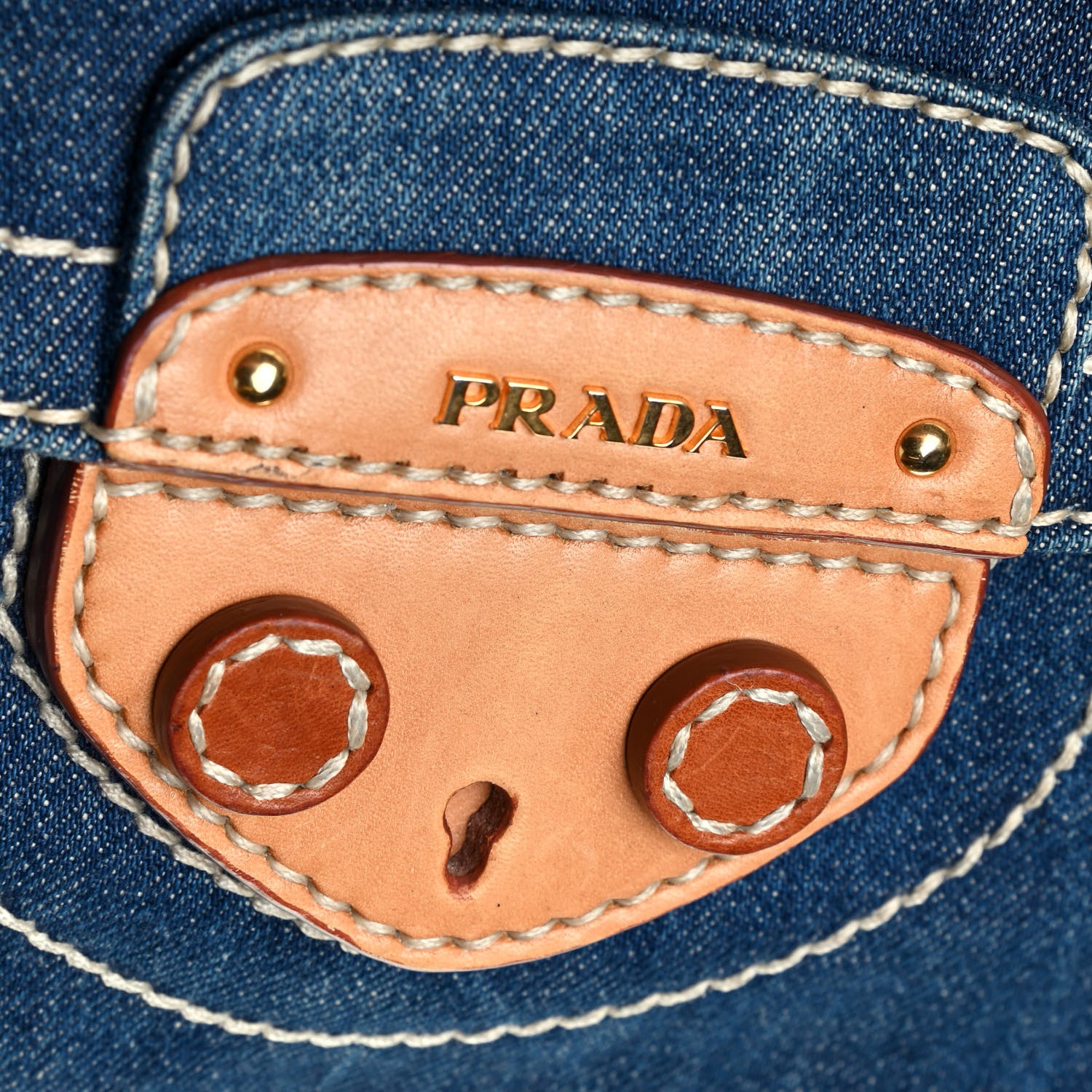 Prada Denim Shoulder Bag Avio 6 of 8
