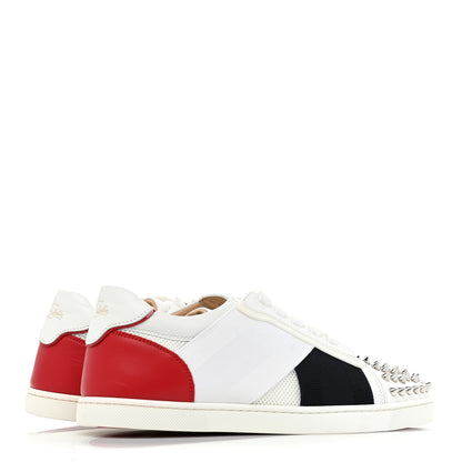 Christian Louboutin Calfskin Elastikid Spikes Womens Donna Sneakers 39 White Multicolor 5 of 11