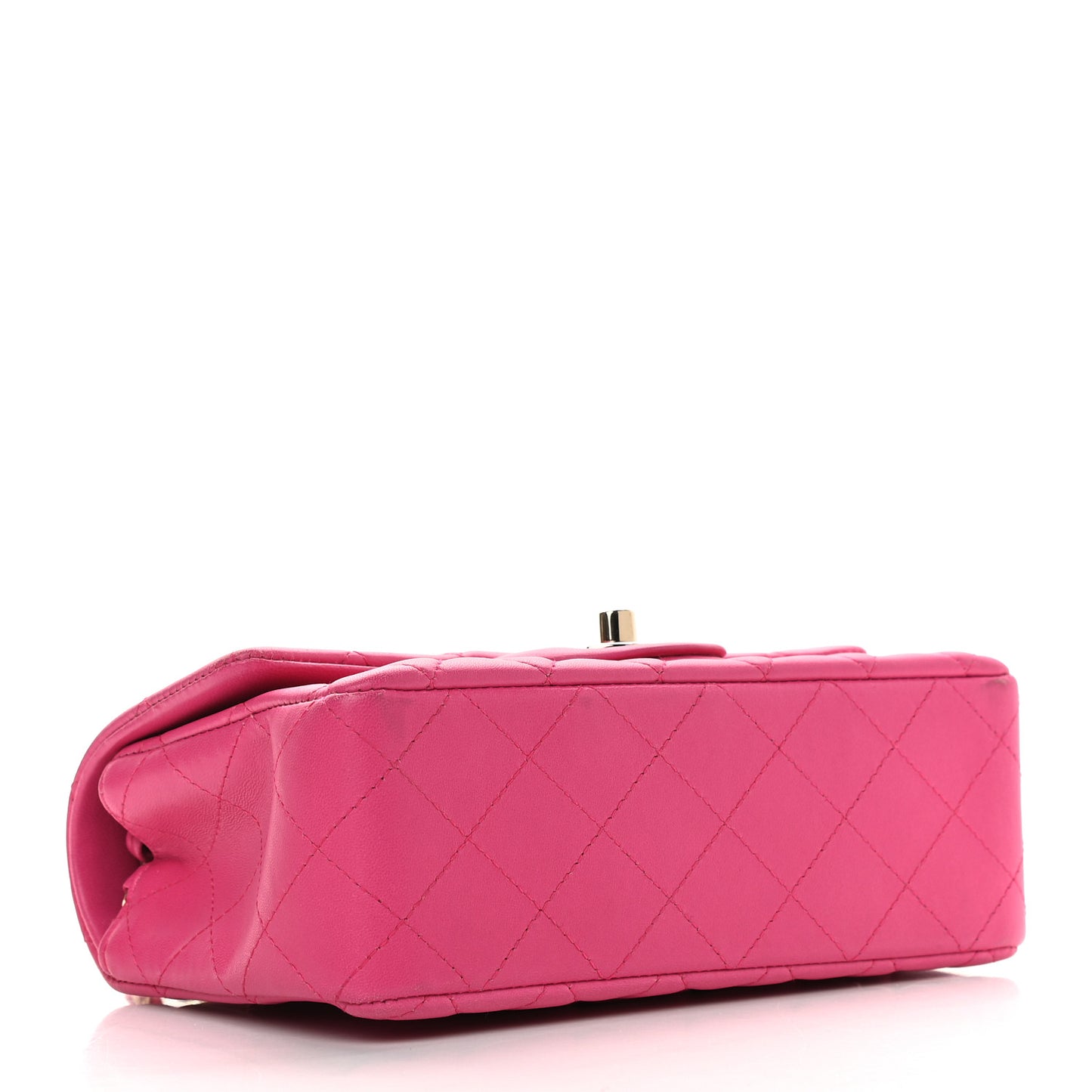 Lambskin Quilted Mini Rectangular Flap Pink