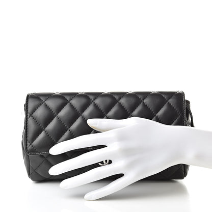 Chanel Lambskin Quilted Flap Cosmetic Case Black 2 of 9