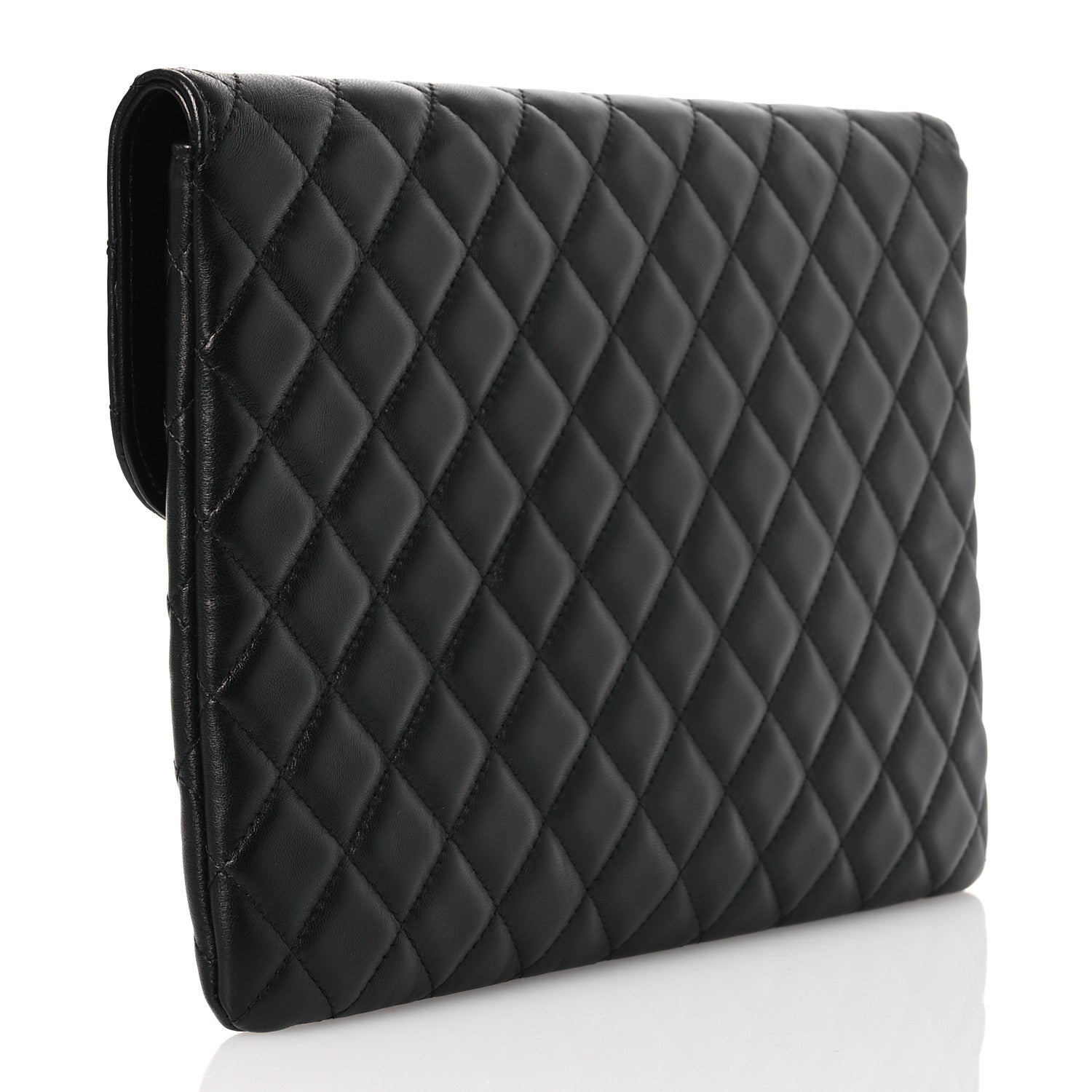Chanel Quilted Flap Clutch Black 3 of 12