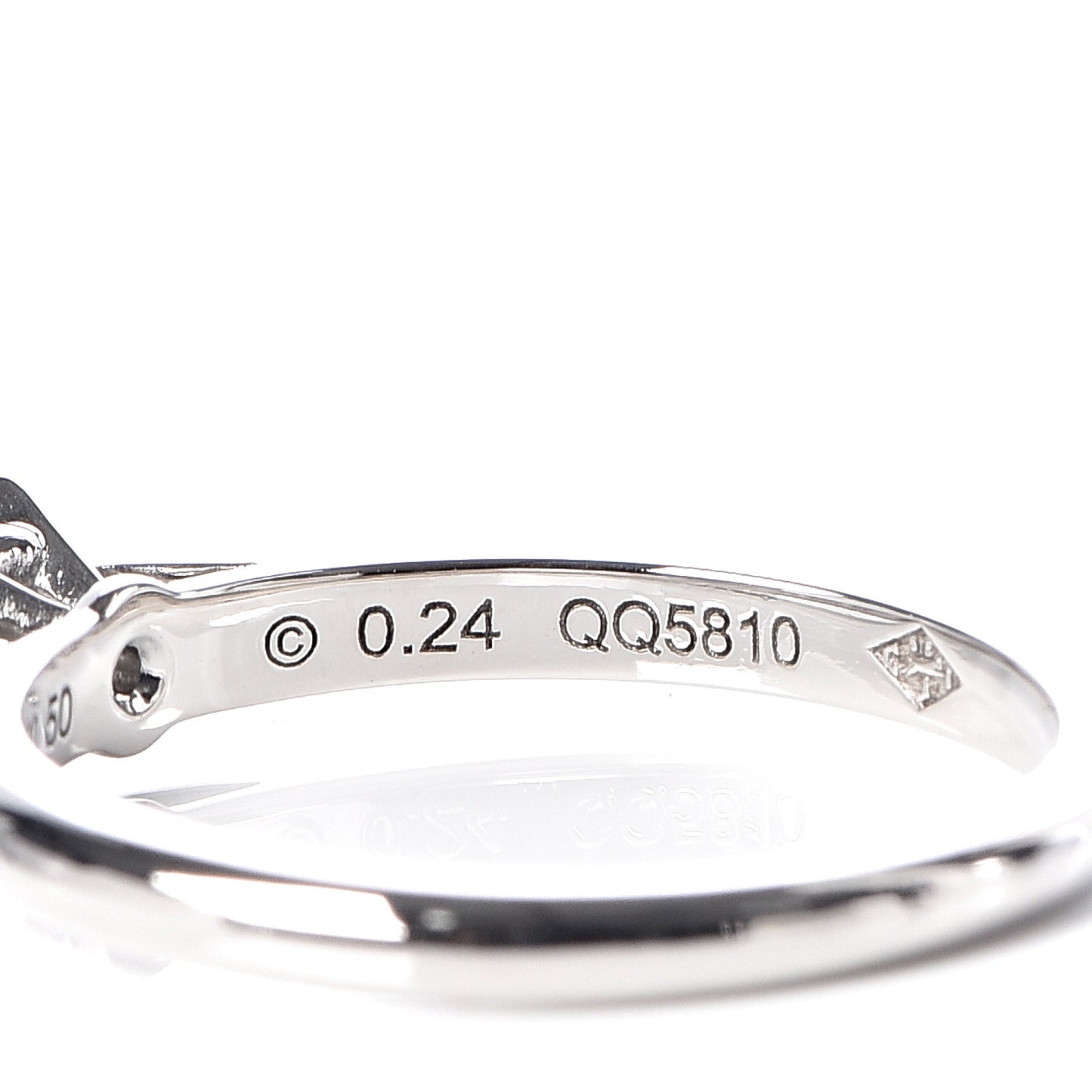 Platinum Diamond .24ct Solitaire 1895 Engagement Ring 50 5.25