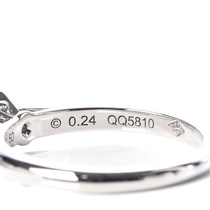 Cartier Platinum Diamond .24ct Solitaire 1895 Engagement Ring 50 5.25 7 of 8