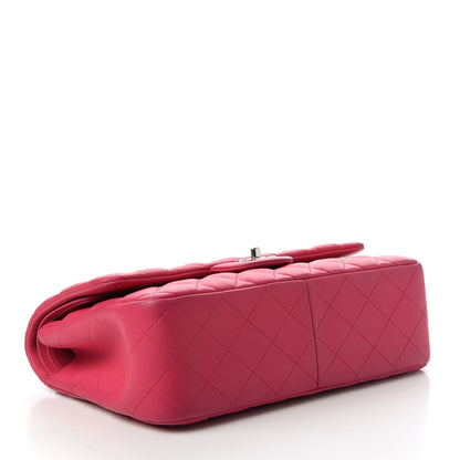 Chanel Lambskin Quilted Jumbo Double Flap Dark Pink 4 of 11